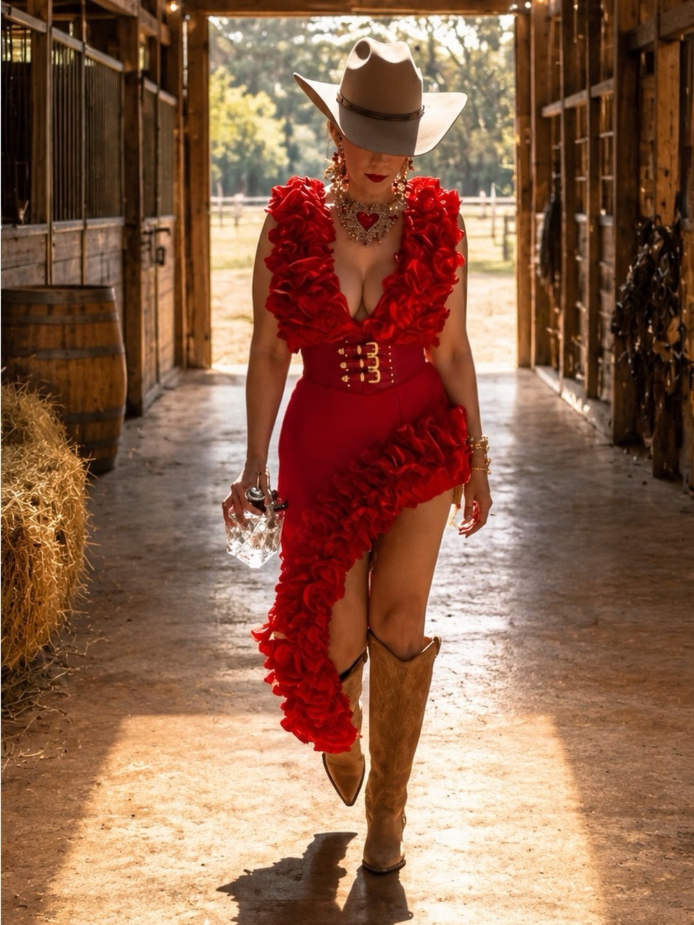 2 Piece Sexy Red Outfit - Picture 5 of 5